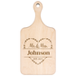 Couples Personalized Hardwood Paddle Cutting Board