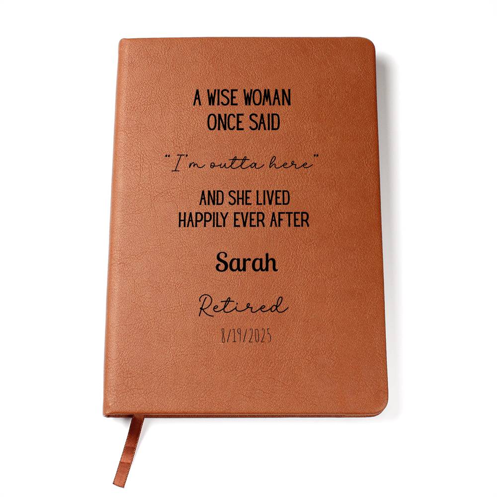 Personalized Leather Retirement Journal