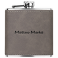Personalized Name 6oz Flask | Leather Flask | Wedding Gift | Custom Engagement Gift