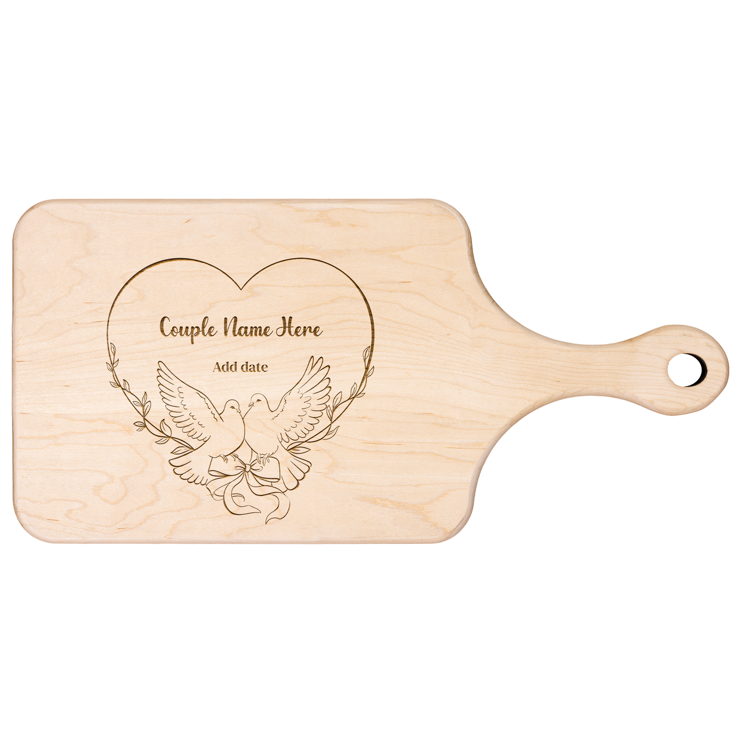 Personalized Hardwood Paddle Cutting Board| Customized Gift | Gift For Couples