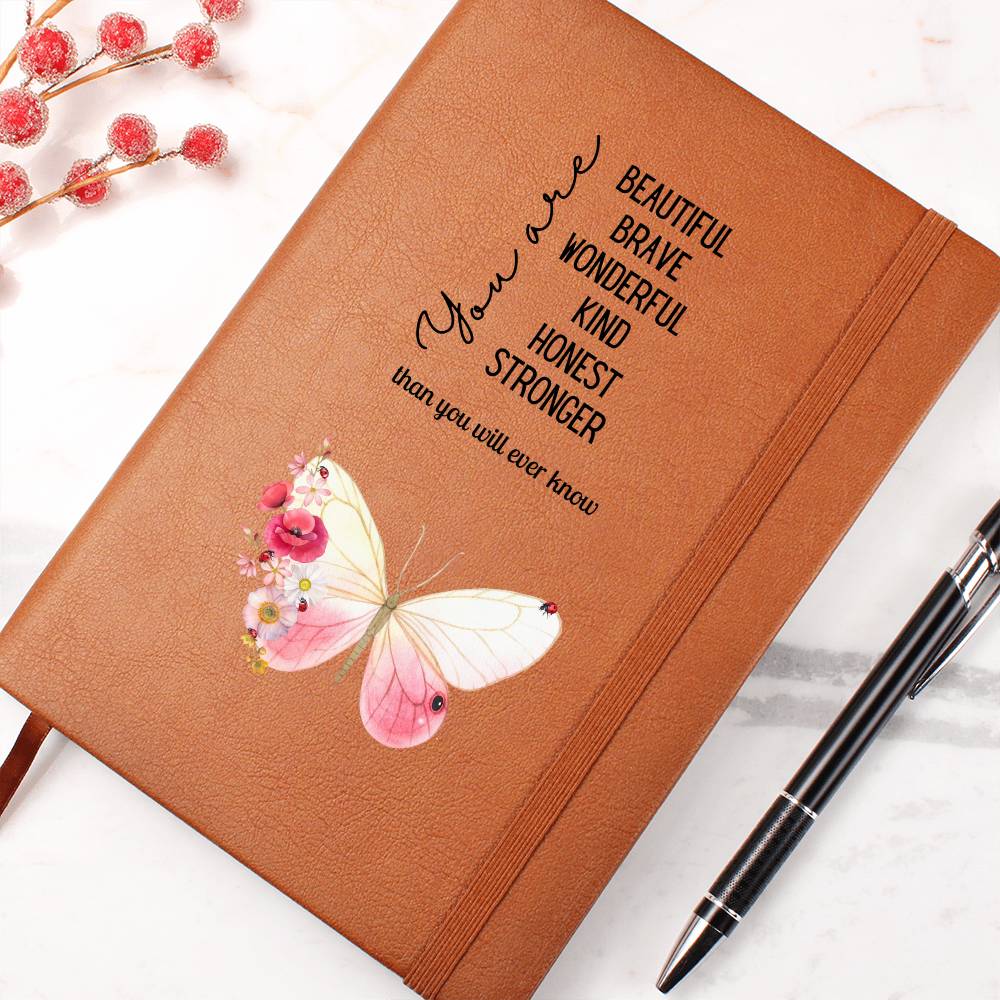 You Are Beautiful Self Love and Healing Leather Journal