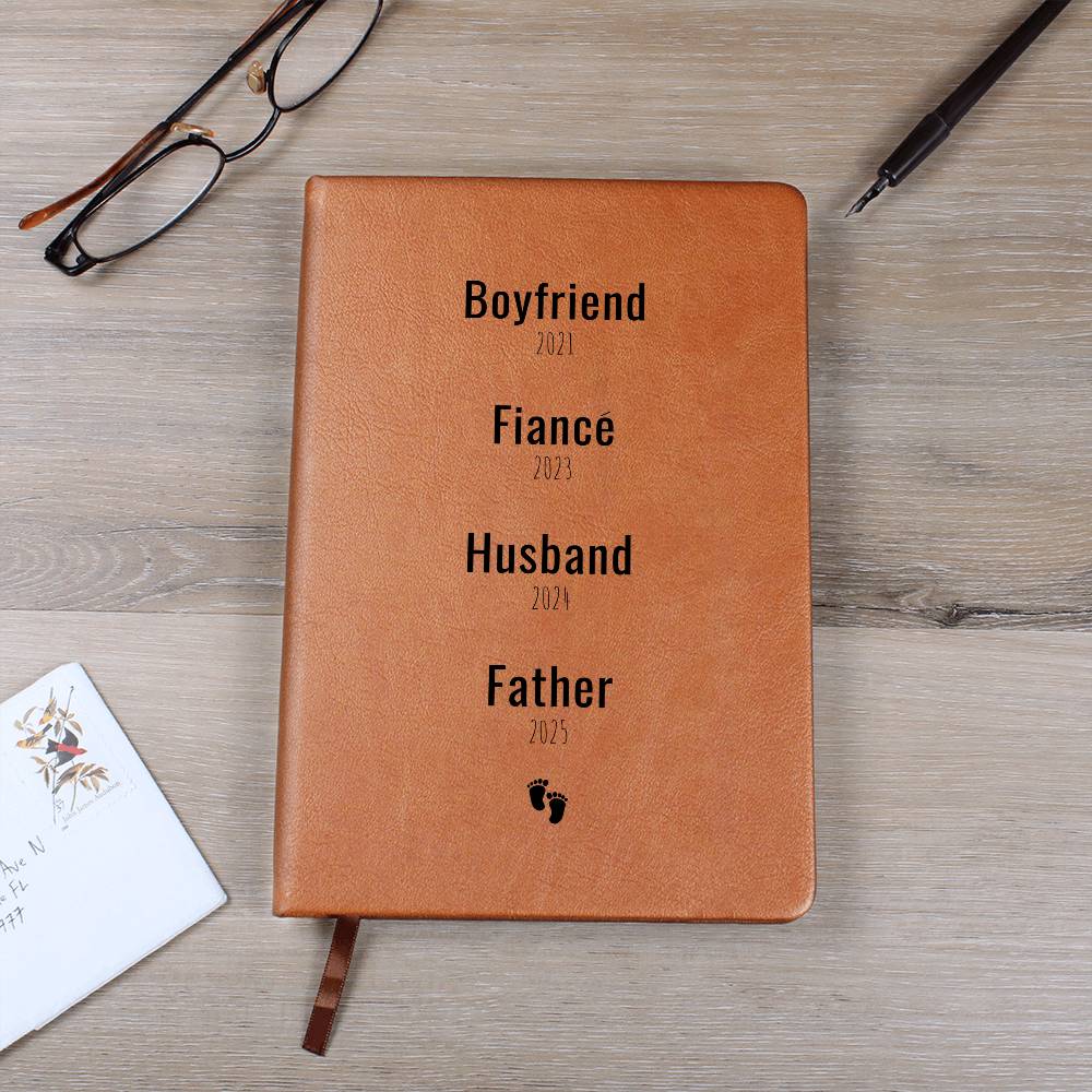 New Father Personalized Leather Journal