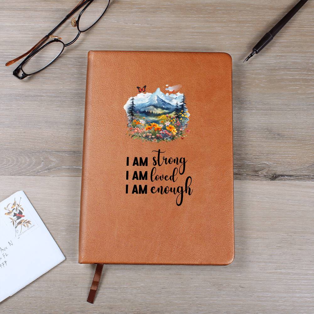 Scenic I AM Strong Affirmations Leather Journal