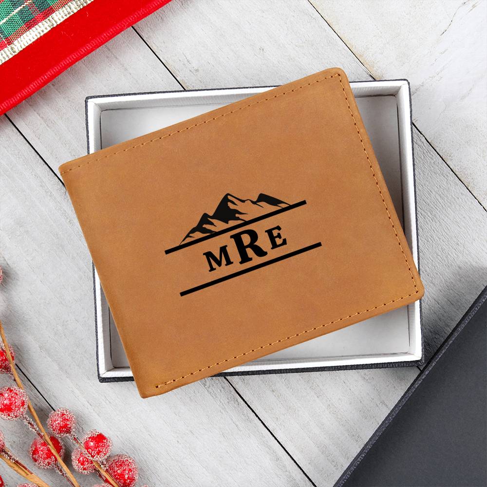 Personalized Graphic Leather Wallet | Gift For Him | Dad Gift | Gift For Anniversary Husband Wedding Custom Leather Wallet