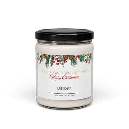 Christmas Holiday Soy Candle | Festive Winter 9oz Scented Candle