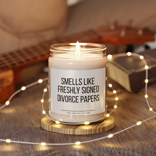 Funny Divorce Soy Candle | Breakup Humor 9oz Scented Candle
