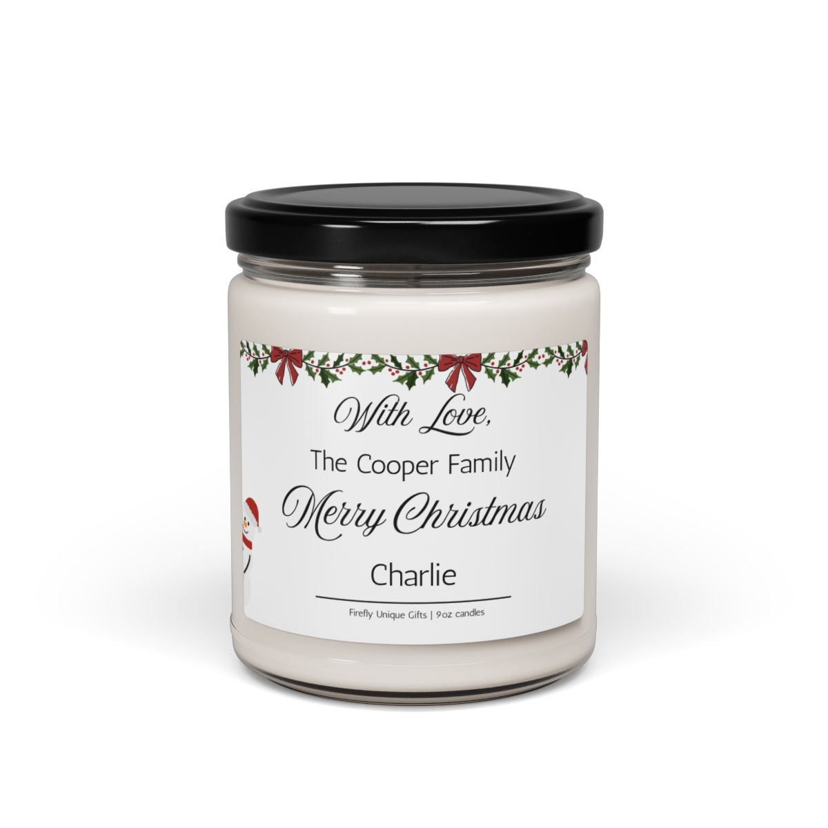 Merry Christmas Family Gift Soy Candle | Holiday 9oz Candle