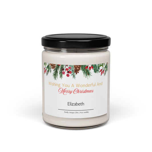 Christmas Holiday Soy Candle | Festive Winter 9oz Scented Candle