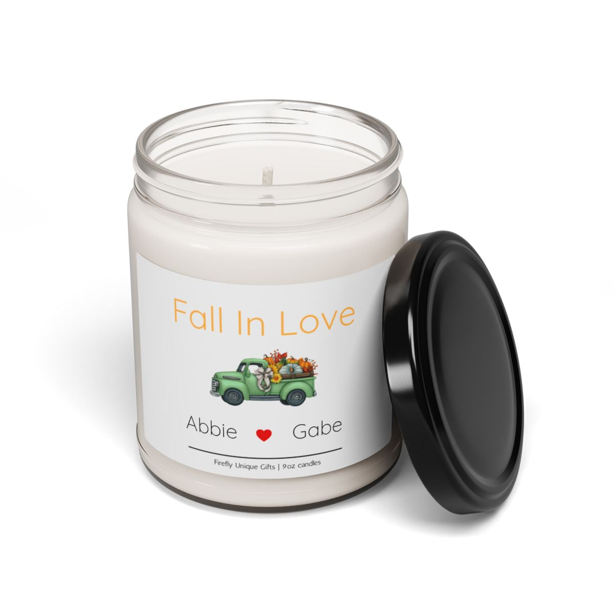 Fall in Love Romantic Couples Soy Candle | Autumn Romance 9oz Candle
