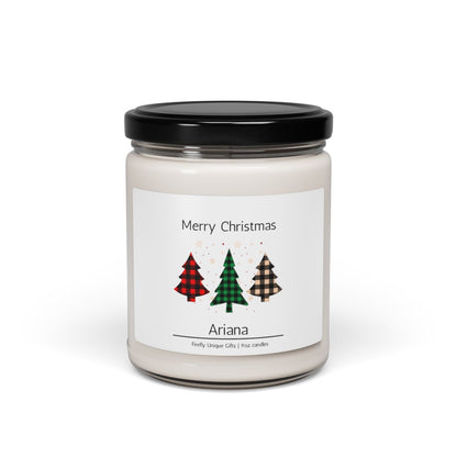 Merry Christmas Holiday Soy Candle | Festive 9oz Candle