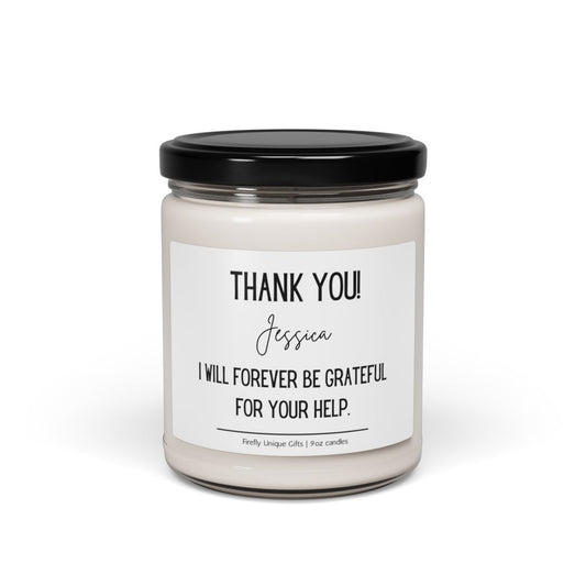 Thank You Message Soy Candle | Appreciation Gift 9oz Candle