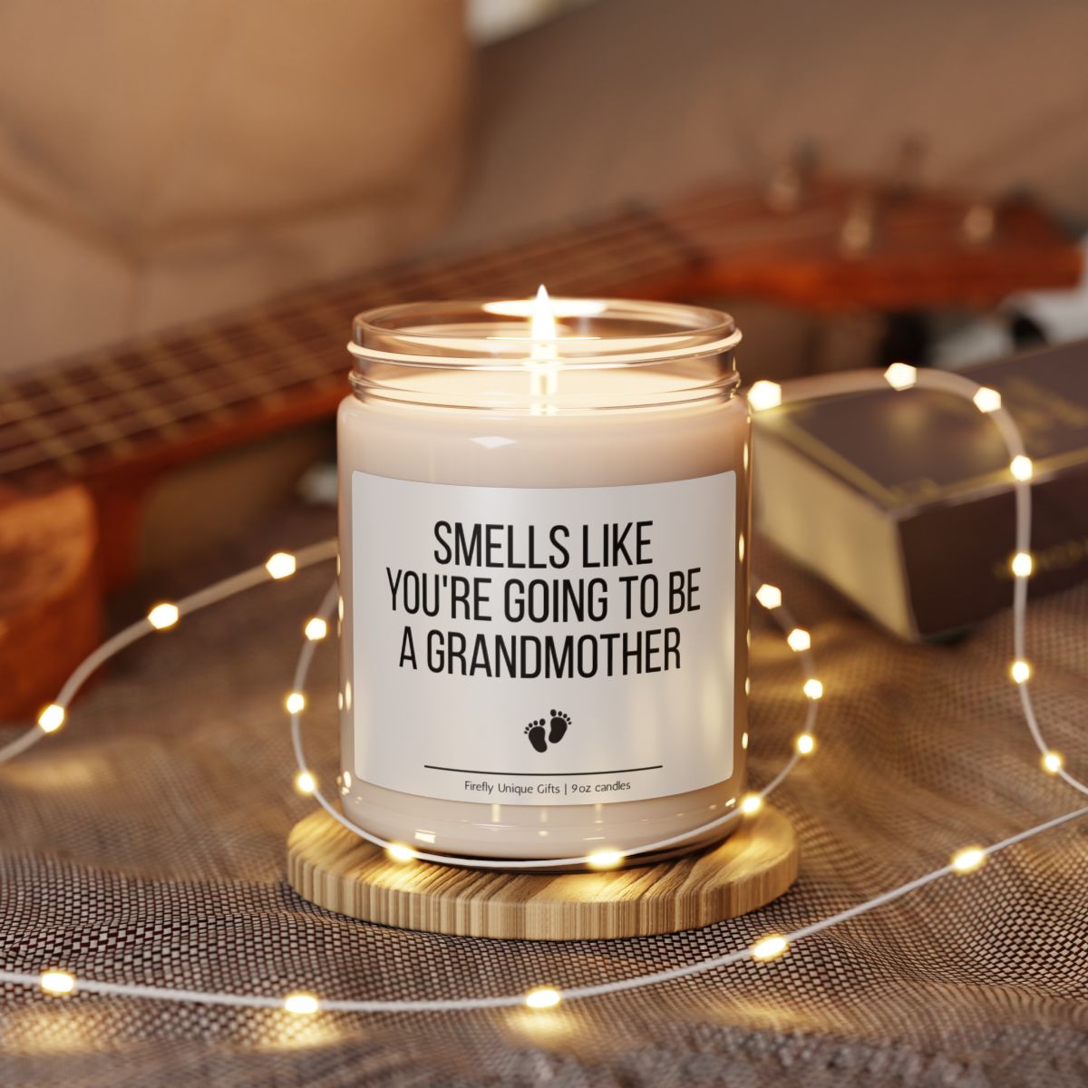 Grandmother Birth Announcement Soy Candle | Baby Reveal 9oz Candle