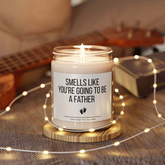 Going to Be a Father Birth Announcement Soy Candle | Dad Reveal Candle