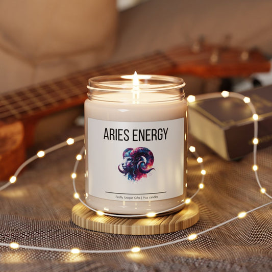 Aries Energy Soy Candle | Zodiac Aura 9oz Candle
