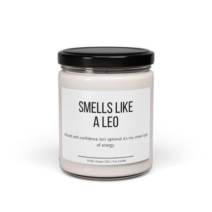 Funny Leo Definition Soy Candle | Zodiac Humor 9oz Candle