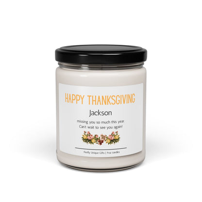 Thankful Message Soy Candle | Gratitude 9oz Scented Candle
