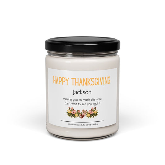 Thankful Message Soy Candle | Gratitude 9oz Scented Candle