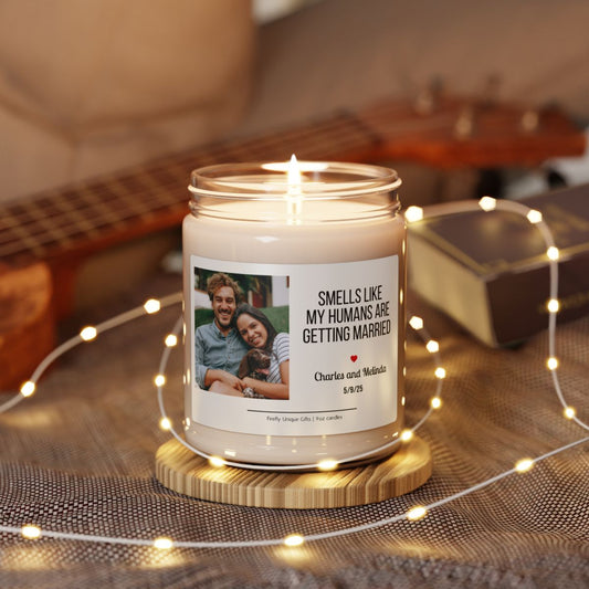 Smells Like My Humans Are Getting Married Pet 9 oz Soy Candle | Wedding Reveal