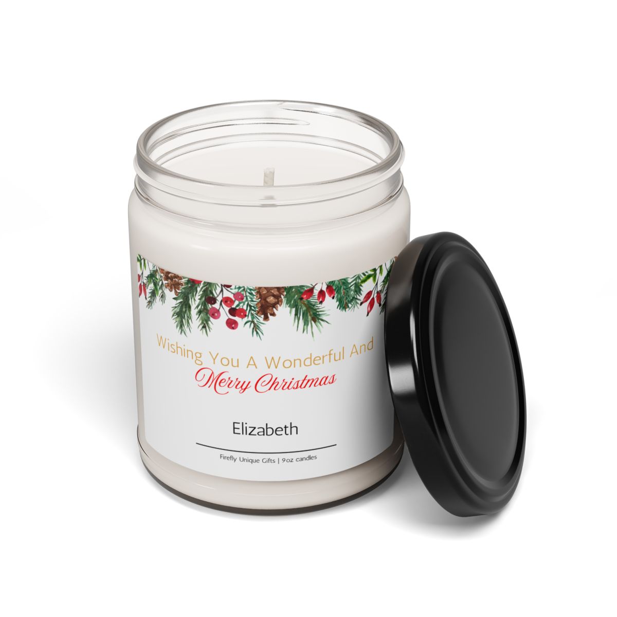 Christmas Holiday Soy Candle | Festive Winter 9oz Scented Candle