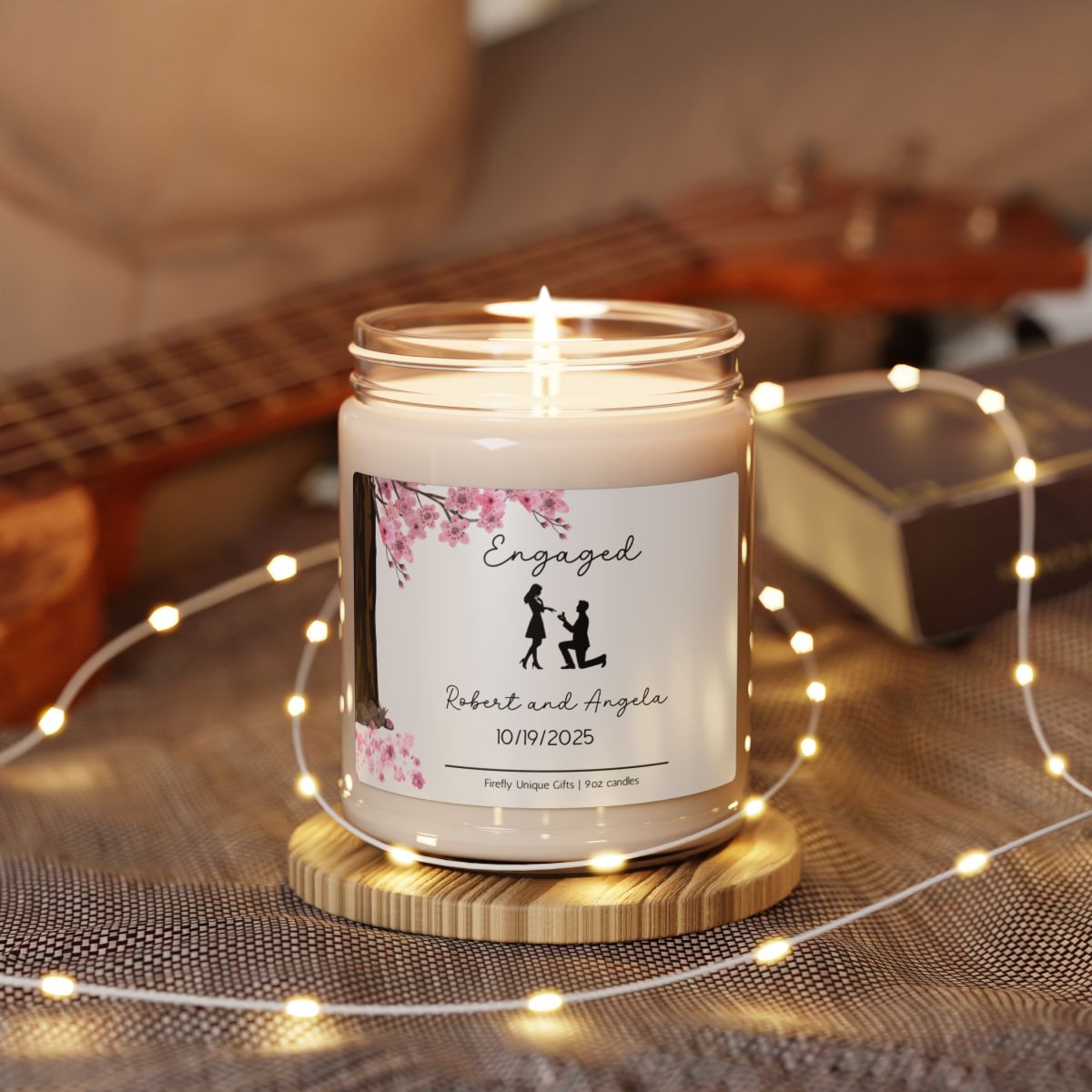Engaged Gift Soy Candle | Bride & Groom Celebration Candle