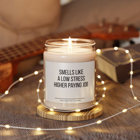 Lower Stress, Better Pay New Job Soy Candle | 9oz Scented Candle